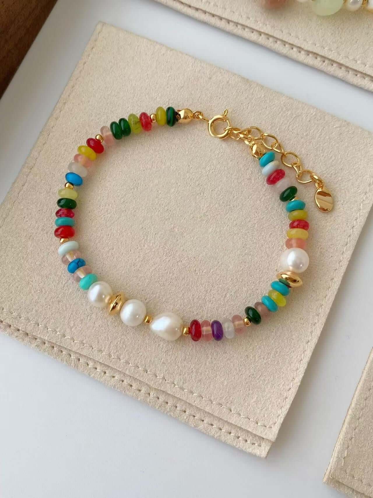 Colorful Candy Dopamine Baroque Double-Sided Polished Necklace