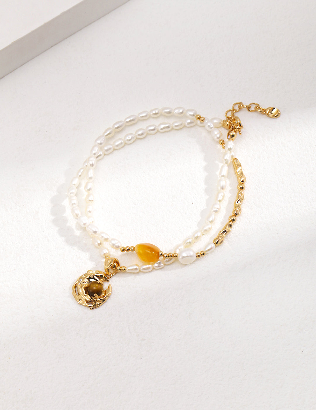 Agate pearl and gemstone necklace – natural elegance by RXYJewelry