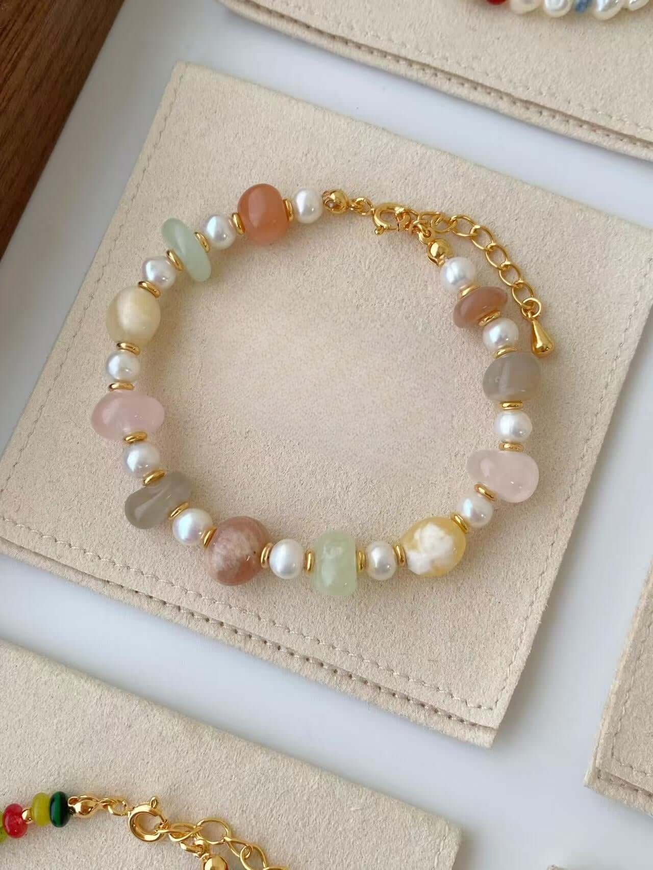 Natural rose quartz beads,RXYJewelry bracelet
