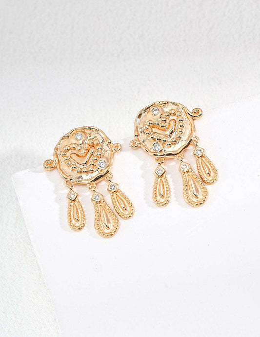 925Silver Vintage Cubic Zircon Earrings - RXYjewelry