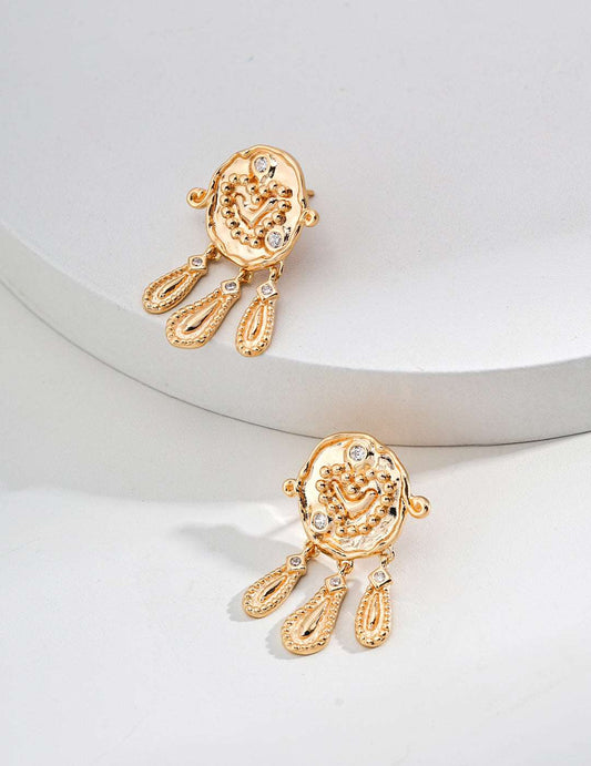 925Silver Vintage Cubic Zircon Earrings - RXYjewelry