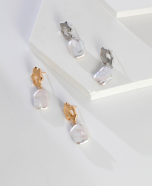 Baroque Pearl Earrings - RXYjewelry