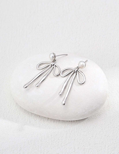 RXY S925 Silver Natural Pearl Earrings - RXYjewelry