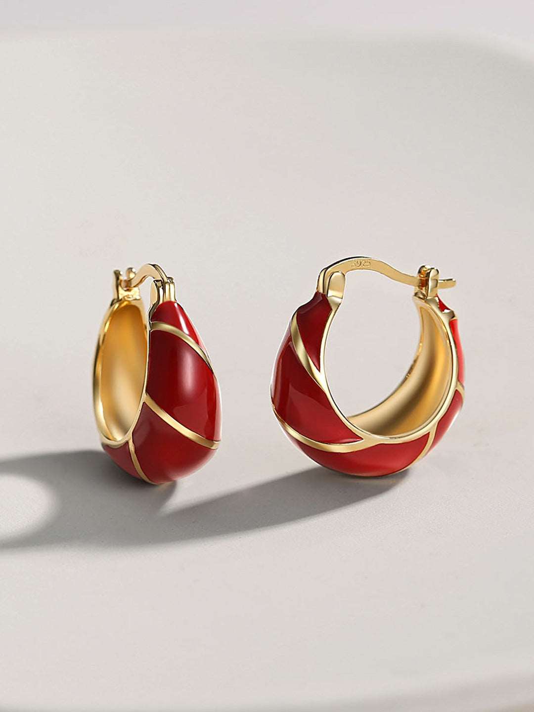 RXY Red Drip Glaze Earrings - RXYjewelry