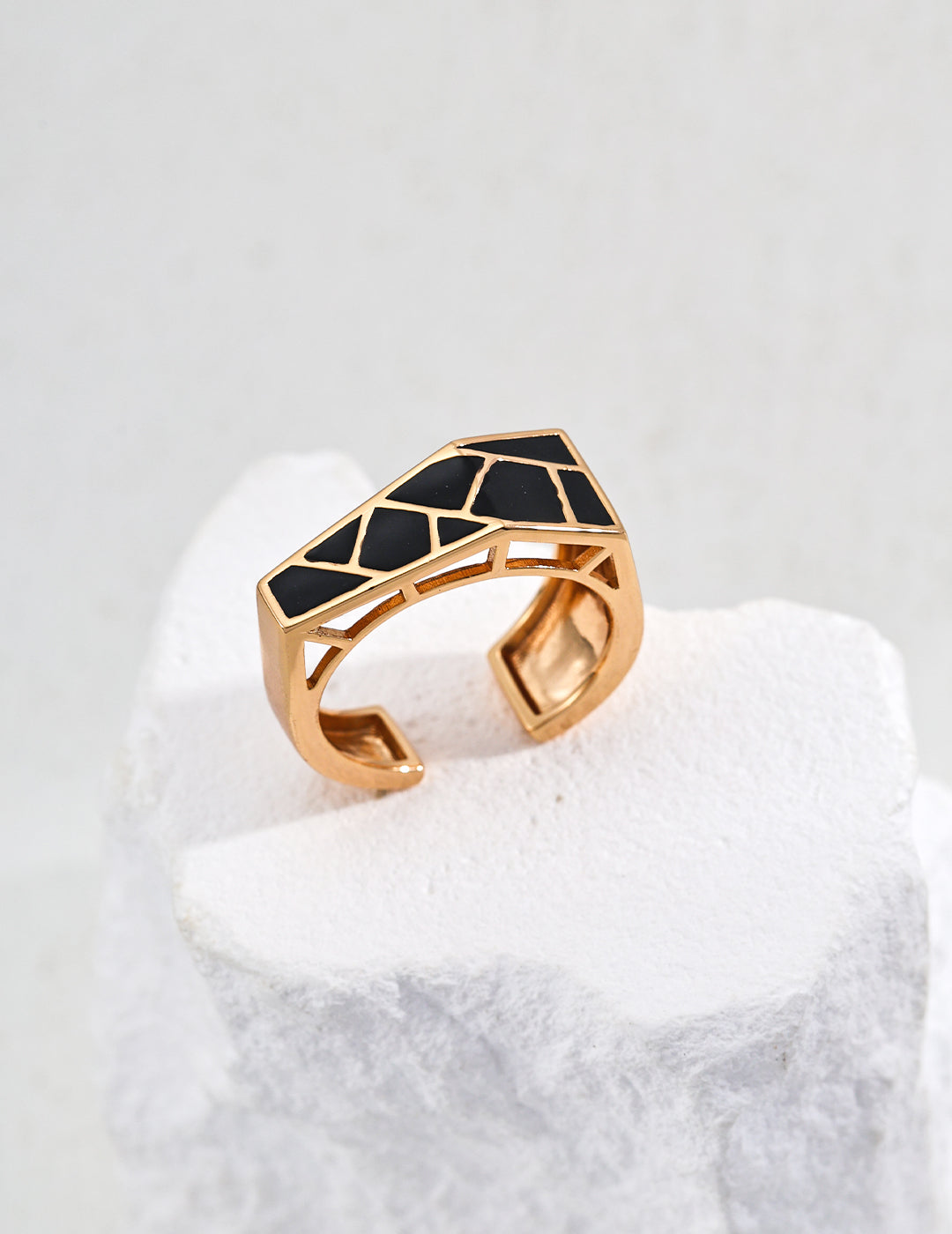 Sterling Silver Drip Enamel Ring - RXYjewelry