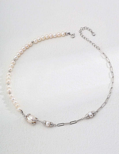 RXY S925 Silver Natural Pearl Necklace - RXYjewelry