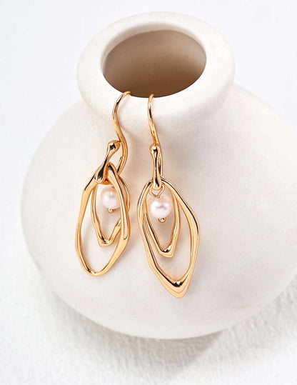 S925 Silver Natural Pearl Earrings - RXYjewelry