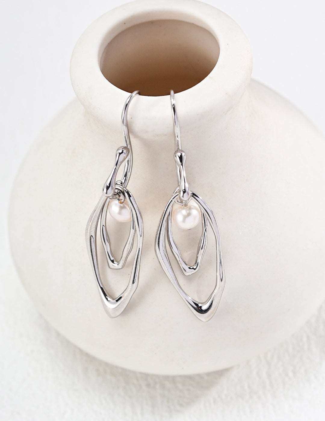 S925 Silver Natural Pearl Earrings - RXYjewelry