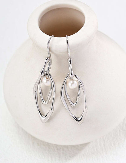 S925 Silver Natural Pearl Earrings - RXYjewelry