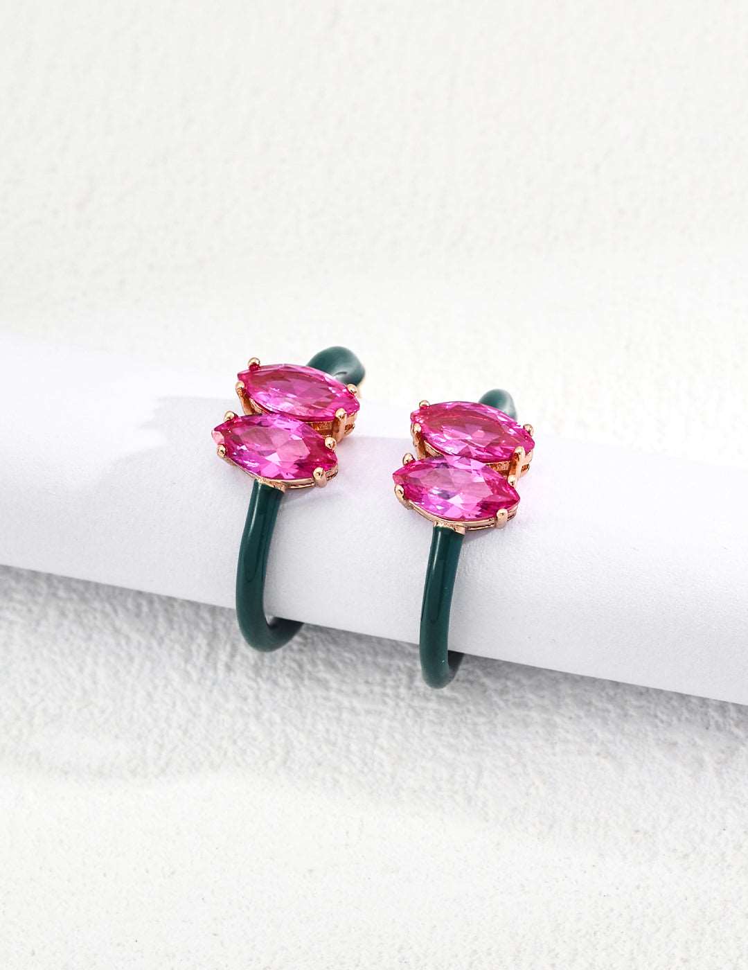 RXY Silver Vintage Drip Glaze Zirconia Earrings - RXYjewelry