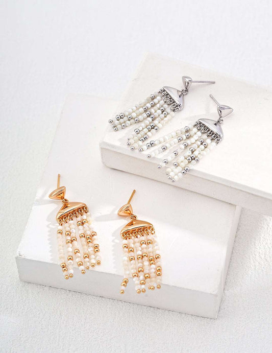 RXY Sterling Silver Shell Earrings - RXYjewelry