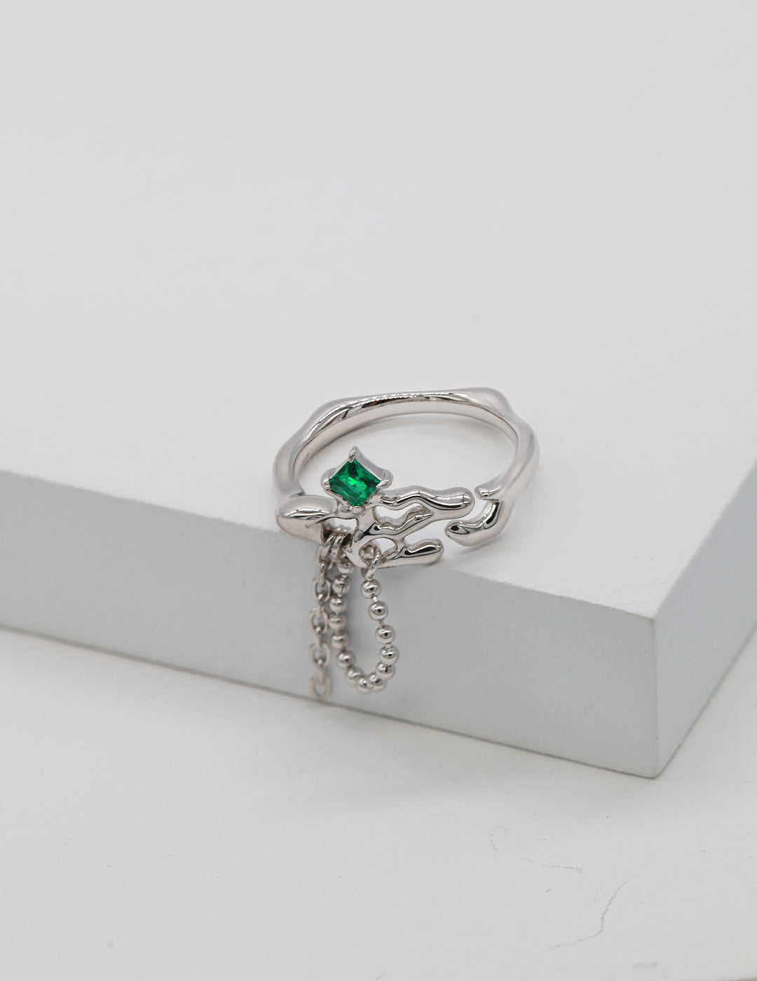 Sterling Silver Crystal Ring - RXYjewelry