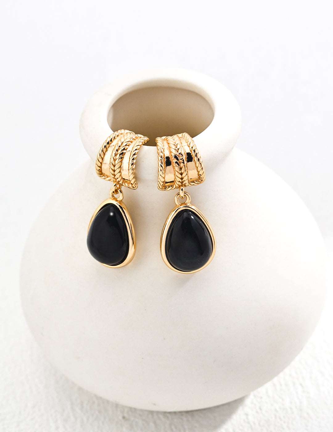 925 Silver Onyx Earrings - RXYjewelry