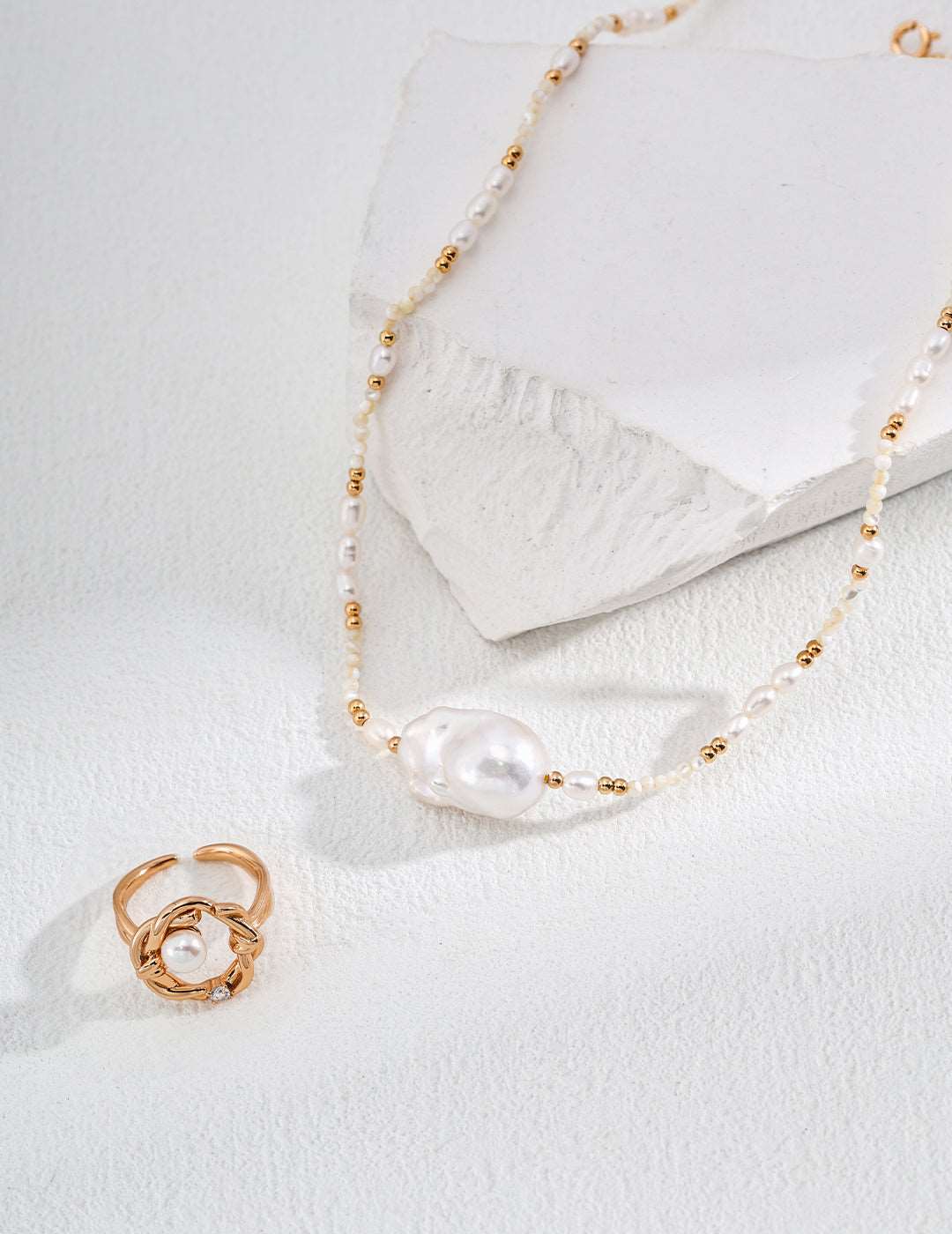 s925 Silver Natural Pearl&Shell Necklace - RXYjewelry