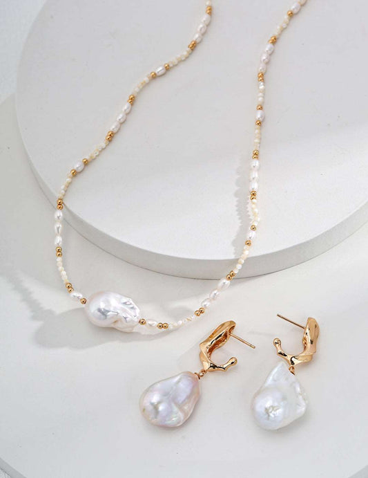 s925 Silver Natural Pearl&Shell Necklace - RXYjewelry
