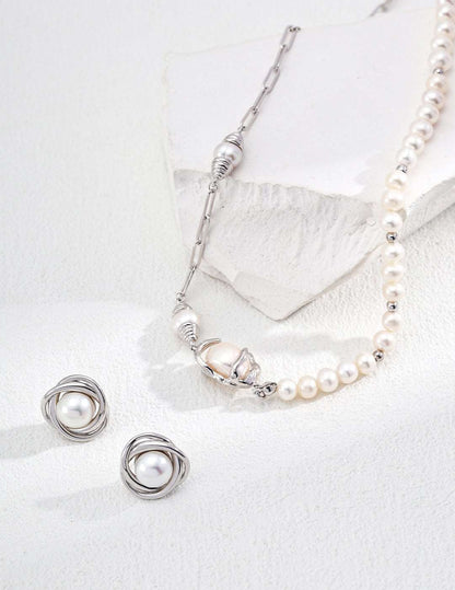 RXY S925 Silver Natural Pearl Earrings - RXYjewelry