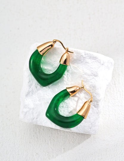 RXY Silver Amber-like Earrings - RXYjewelry