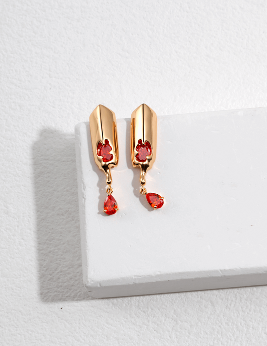 Sterling Silver Zirconia Earrings - RXYjewelry