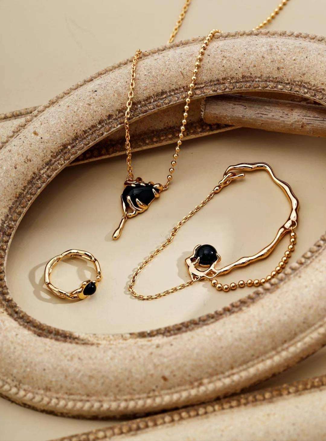 Silver Agate Jewelry Set - RXYjewelry