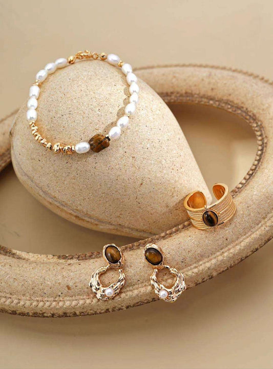 Silver Agate Jewelry Set - RXYjewelry