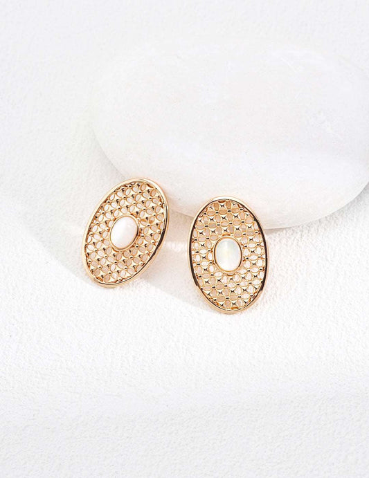 925 Silver with Shell Earrings - RXYjewelry
