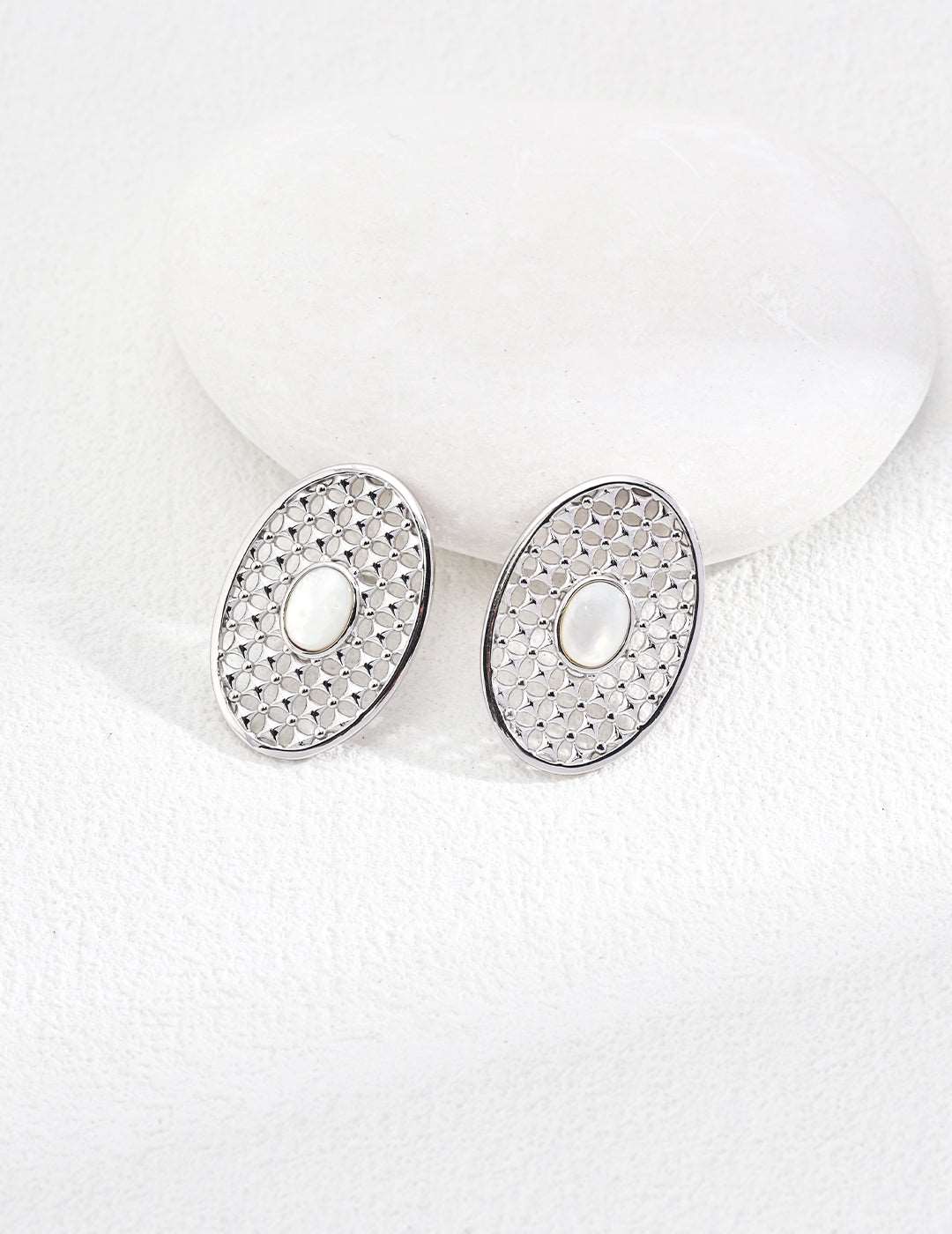 925 Silver with Shell Earrings - RXYjewelry