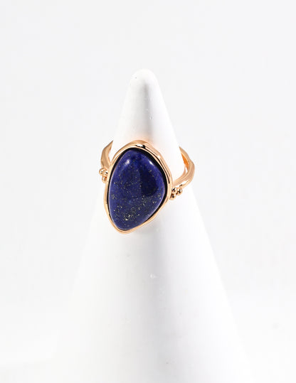 Silver Vintage Natural Lapis Lazuli Ring - RXYjewelry