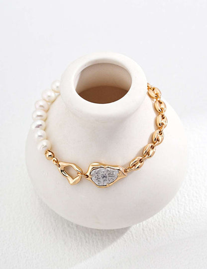 Natural Pearl Zircon Bracelet - RXYjewelry